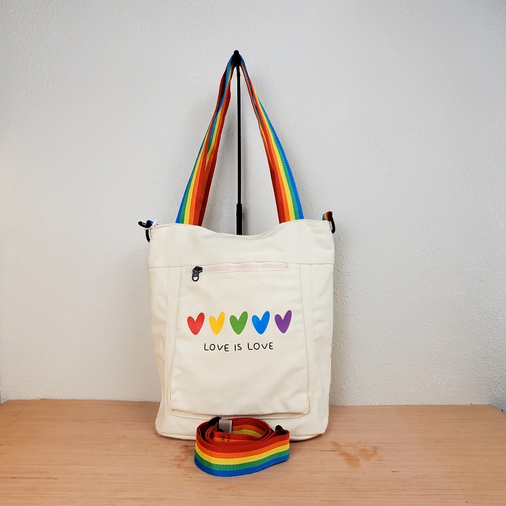 MOST WANTED Double Handle Tote Bag wRemovable Strap - Picture 3 of 4
